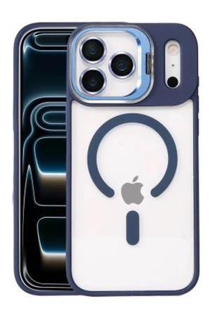 iPhone 18 Pro Max Kılıf M-Safe Şarj Özellikli Lensli Standlı Azn-Remim