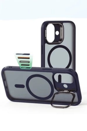 iPhone 18 Pro Max Kılıf M-Safe Şarj Özellikli Standlı Premium Azn-EsrClassic