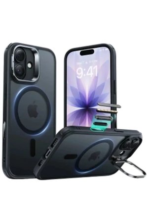 iPhone 18 Pro Max Kılıf M-Safe Şarj Özellikli Standlı Premium Azn-EsrClassic