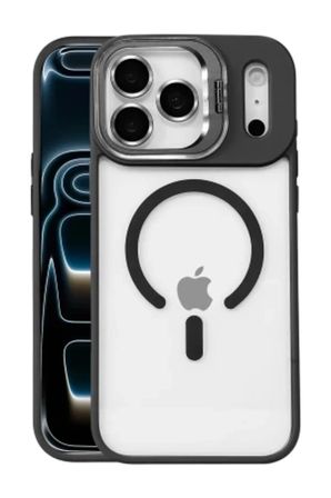 iPhone 18 Pro Max Kılıf M-Safe Şarj Özellikli Lensli Standlı Azn-Remim