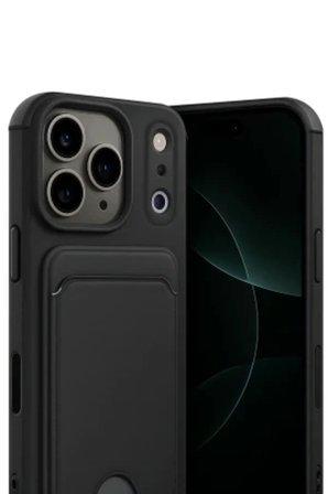 iPhone 18 Pro Max Kılıf Kartlıklı Silikon Kılıf Azn-Kelvin