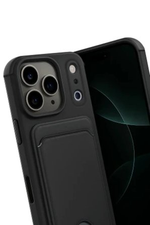 iPhone 18 Pro Max Kılıf Kartlıklı Silikon Kılıf Azn-Kelvin