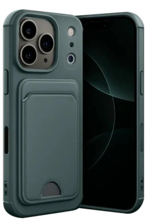 iPhone 18 Pro Max Kılıf Kartlıklı Silikon Kılıf Azn-Kelvin