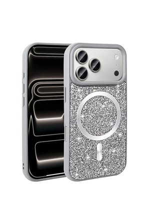 iPhone 18 Pro Max Kılıf Pırlanta Tasarımlı M-safe Şarj Zr-Mozaik