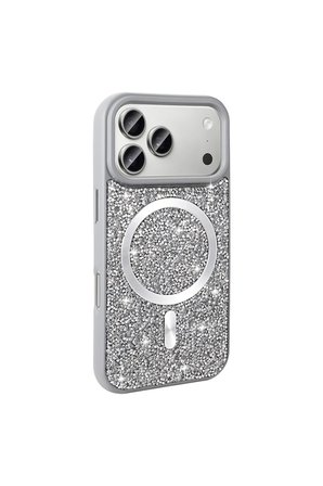iPhone 18 Pro Max Kılıf Pırlanta Tasarımlı M-safe Şarj Zr-Mozaik