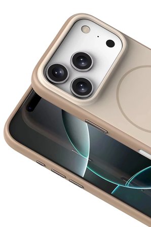 Apple iPhone 18 Pro Max Kılıf M-safe Şarj Özellikli Parlayan Simli Zr-Neva