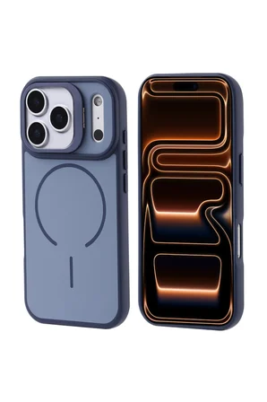 iPhone 18 Pro Max Kılıf M-safe Şarj Özellikli Kamera Standlı Zr-Notron