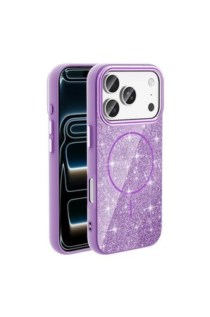 Apple iPhone 18 Pro Max Kılıf M-safe Şarj Özellikli Parlayan Simli Zr-Okso