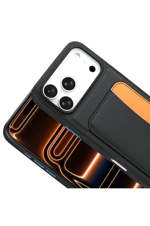 iPhone 18 Pro Max Kılıf Kartlıklı Silikon Kapak Zr-XKart