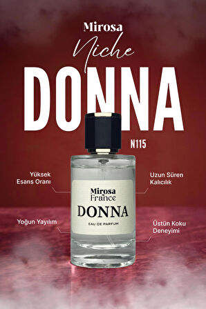 Mirosa de France Donna Niche Collection Yüksek Kalıcı Kadın Parfum Born in Roma EDP Premium Kutu 50ml N115