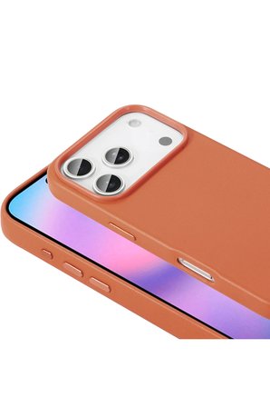 Apple iPhone 18 Pro Max Kılıf M-safe Şarj Özellikli PU Deri Görünümlü Zr-Kupra