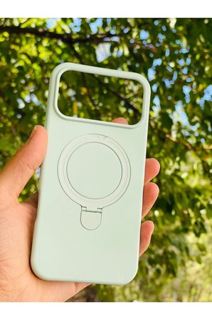Apple iPhone 18 Pro Max Kılıf MgSafe Özellikli Standlı Pastel Renkler Azn-Reggal