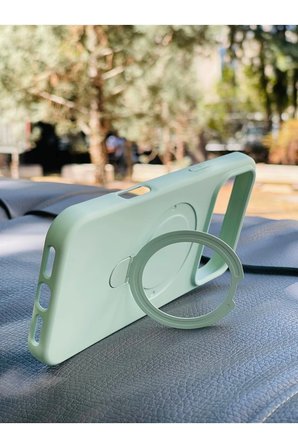 Apple iPhone 18 Pro Max Kılıf MgSafe Özellikli Standlı Pastel Renkler Azn-Reggal