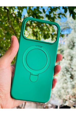 Apple iPhone 18 Pro Max Kılıf MgSafe Özellikli Standlı Pastel Renkler Azn-Reggal