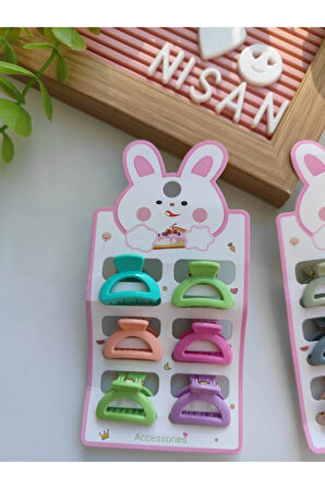 12 Adet Soft Renkli Mandal Toka