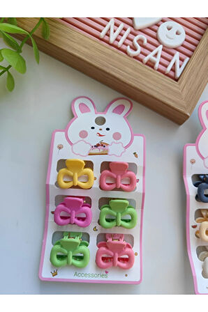 12 Adet Soft Renkli Mandal Toka