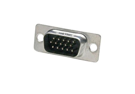 15 Pin Erkek D-Sub Konnektör (Vga Erkek Konnektör)+kapak