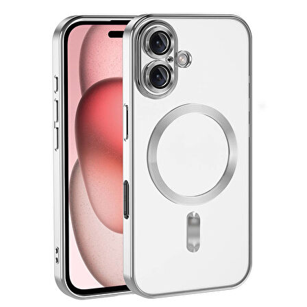 Gpack Apple iPhone 16 Plus Kılıf Demre Renkli Silikon Magsafe Wireless Şarj Özellikli