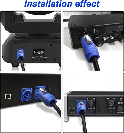 Powercon 220V Uzatma Kablo 3 Metre