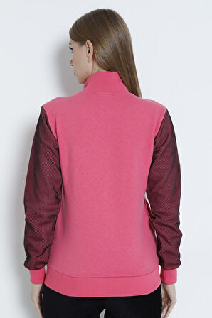 Kadın Uzun Kollu Fermuarlı Taş Detaylı Hırka