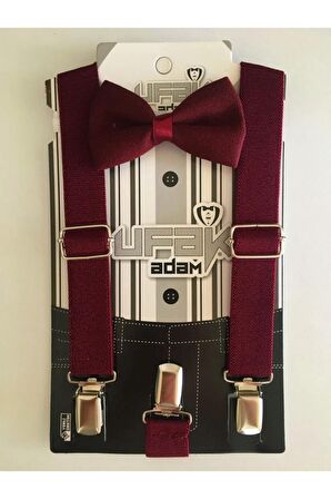 Papyonlu Pantolon Askısı Bordo
