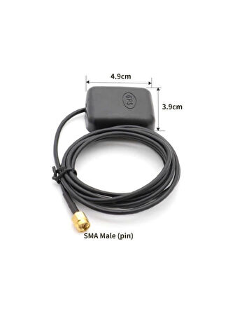 Gps Anten - 1575.42MHZ - 1 x 5m Kablolu Sma Konektörlü