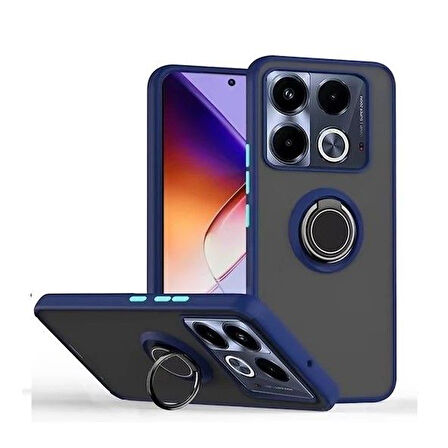 Gpack İnfinix Note 40 Pro Kılıf Montreal Yüzüklü Mıknatıslı Silikon