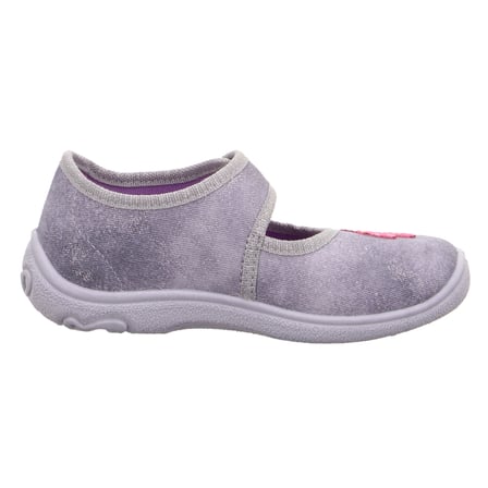 Superfit Belinda Kız Çocuk Ev Kreş Ayakkabısı Kelebek Desenli - Gri 800288-0600