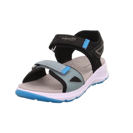 Superfit Criss Cross Çocuk Sandalet - Siyah Mavi 000588-0000