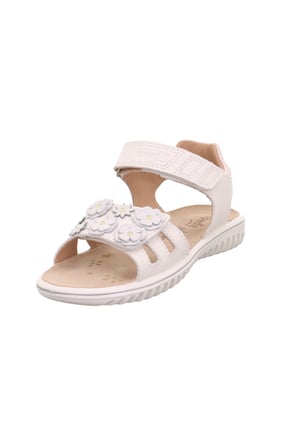 Superfit Sparkle Kız Çocuk Sandalet Çiçekli - Açık Krem 009019-1000