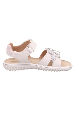 Superfit Sparkle Kız Çocuk Sandalet Çiçekli - Açık Krem 009019-1000