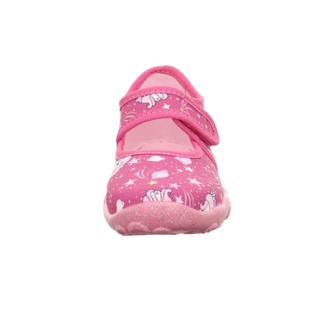 Superfit Bonny Kız Çocuk Ev Kreş Ayakkabısı Unicorn Desenli - Pembe 800283-5550
