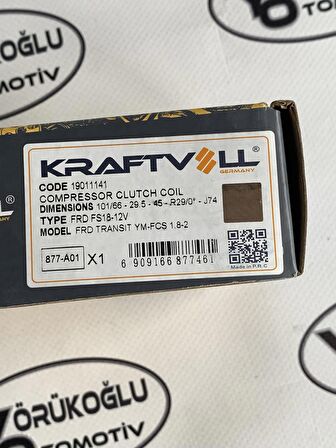 Kraftvoll Klima Kompresör Bobini FRD TRANSİT YM-FCS 1.8-2