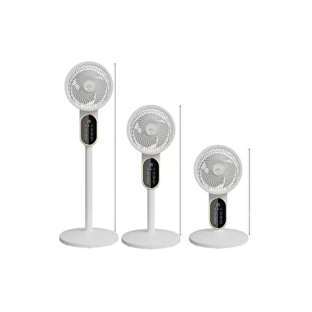 Dijital Ekranlı Uzaktan Kumandalı Ayaklı Vantilatör