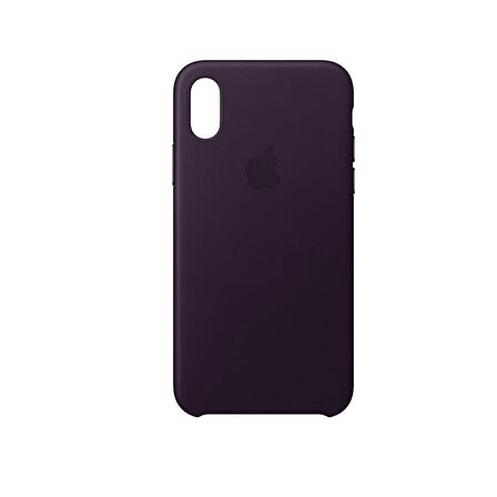iPhone X Deri Kılıf MQTG2ZM/A - Patlıcan Moru