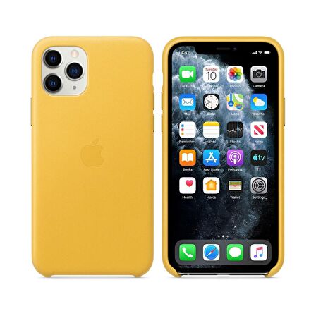 Apple iPhone 11 Pro Max için Deri Kılıf Mayer Limon - MX0A2ZM/A