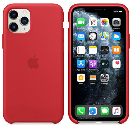 Apple iPhone 11 Pro Silikon Kılıf (Product Red) Kırmızı - MWYH2ZM/A