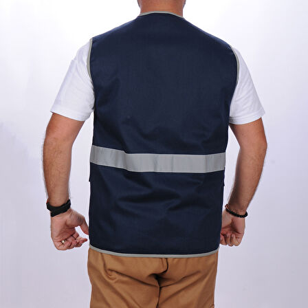 Formteks İşçi Çok Cepli Reflektörlü  Alet Yeleği   Lacivert