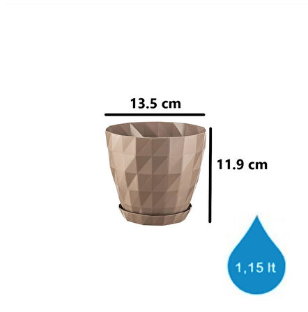 Omnipazar SO-KRT2 Dekoratif Kristal Saksı Takımı 1.15 Litre No 2