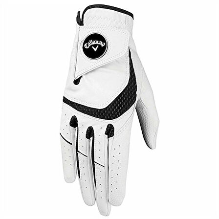 Callaway Mens Left Hand Syntech Glove S White - Erkek Golf Eldiveni Sol El Beyaz Small 