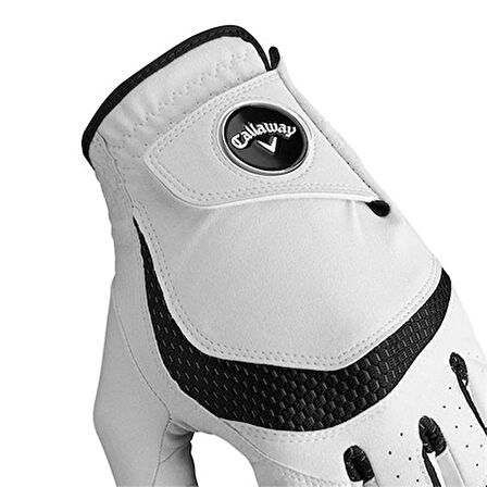 Callaway Womens Right Hand Syntech Glove L-White - Kadın Golf Eldiveni Sağ El Beyaz Large  