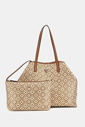 Guess Kadın Rafya Vikky Shopper Çanta