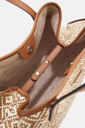 Guess Kadın Rafya Vikky Shopper Çanta