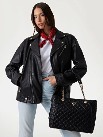Guess Kadın Siyah Giully Büyük Tote Çanta