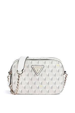 Guess Kadın Beyaz G Wave Geometrik Desenli Askılı Çanta