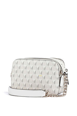 Guess Kadın Beyaz G Wave Geometrik Desenli Askılı Çanta
