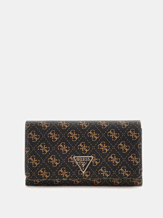 Guess Kadın Kahverengi Noelle Flap Organizer Crossbody Çanta