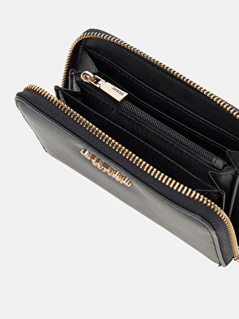 Guess Kadın Siyah Laurel Orta Boy Fermuarlı Cüzdan