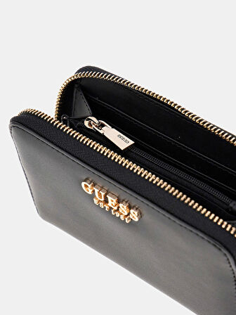 Guess Kadın Siyah Laurel Orta Boy Fermuarlı Cüzdan