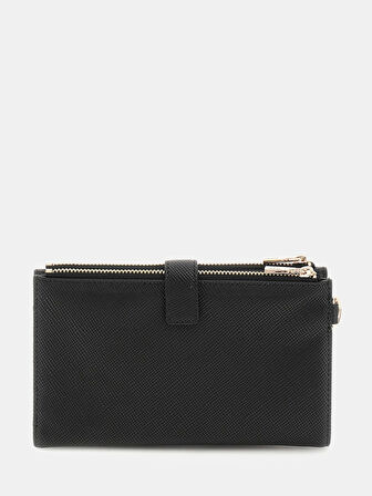 Guess Kadın Siyah Laurel Çift Fermuarlı Organizer